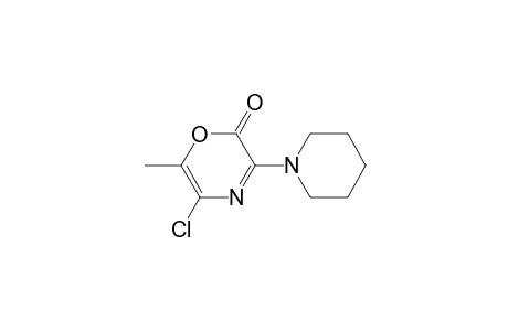 5-chloranyl-6-methyl-3-piperidin-1-yl-1,4-oxazin-2-one