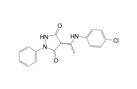 4-(1(p-chloroanilino)ethylidene]-1-phenyl-3,5-pyrazolidinedione