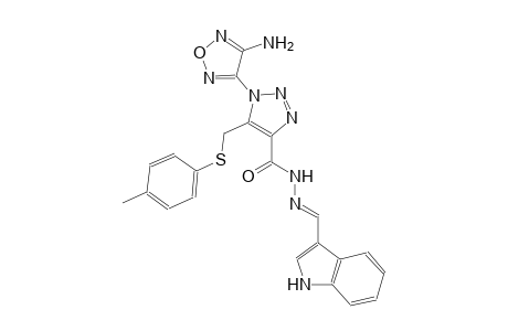 1-(4-amino-1,2,5-oxadiazol-3-yl)-N'-[(E)-1H-indol-3-ylmethylidene]-5-{[(4-methylphenyl)sulfanyl]methyl}-1H-1,2,3-triazole-4-carbohydrazide
