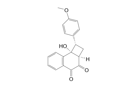 (+-)-(1.alpha.,2a.alpha.,8b.alpha.)-1,2,2a,8b-Tetrahydro-8b-hydroxy-1-(p-methoxyphenyl)cyclobuta[a]naphthalene-3,4-dione