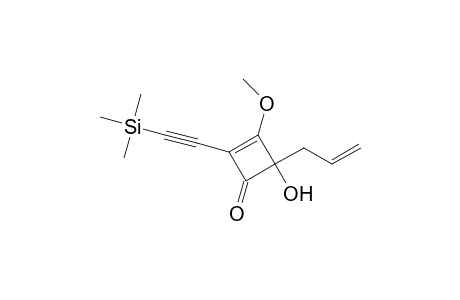 4-Hydroxy-3-methoxy-4-(2-propenyl)-2-[(trimethylsilyl)ethynyl]-2-cyclobuten-1-one