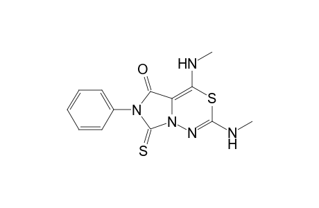 5H-Imidazo[1,5-d][1,3,4]thiadiazin-5-one, 6,7-dihydro-2,4-bis(methylamino)-6-phenyl-7-thioxo-