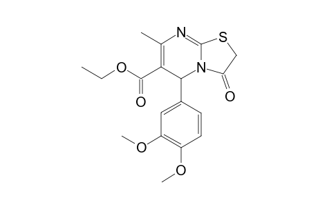 Ethyl 5-(3,4-dimethoxyphenyl)-7-methyl-3-oxo-3,5-dihydro-2H-thiazolo[3,2-a]pyrimidine-6-carboxylate