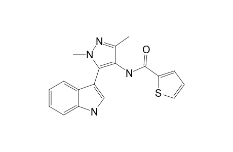 3-[4-(2-THENOYL)-AMINO-1,3-DIMETHYLPYRAZOL-5-YL]-INDOLE
