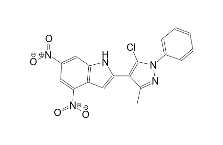 2-(5-chloro-3-methyl-1-phenyl-1H-pyrazol-4-yl)-4,6-dinitro-1H-indole