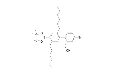 2-[4'-Bromo-2,5-dihexyl-2'-hydroxymethylbiphenyl]-4,4,5,5-tetramethyl-1,3,2-dioxaborolane
