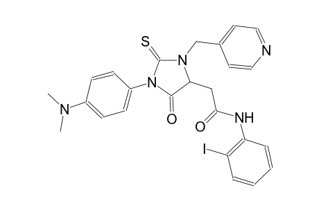 2-[1-[4-(dimethylamino)phenyl]-5-oxo-3-(4-pyridinylmethyl)-2-thioxo-4-imidazolidinyl]-N-(2-iodophenyl)acetamide