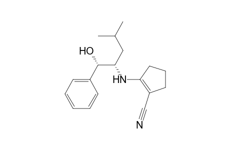 1-Cyclopentene-1-carbonitrile, 2-[[1-(hydroxyphenylmethyl)-3-methylbutyl]amino]-, [S-(R*,R*)]-