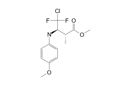 (+/-)-METHYL-(2R*,3R*)-4-CHLORO-4,4-DIFLUORO-3-(4-METHOXYANILINO)-2-METHYL-BUTANOATE