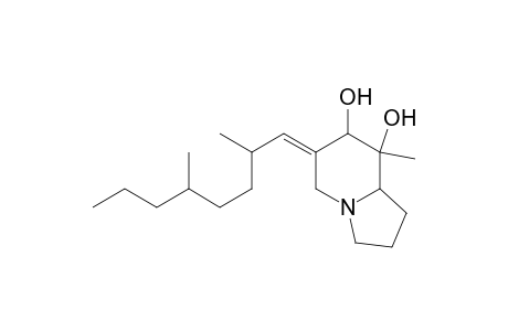 6-Methyl-6,7-dihydroxy-8-[2',5'-dimethyl-octylidene]-1-azabicyclo[3.4.0]nonane