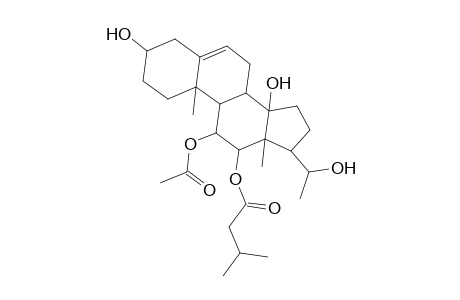 Pregn-5-ene-3,11,12,14,20-pentol, 11-acetate 12-(3-methylbutanoate), (3.beta.,11.alpha.,12.beta.,14.beta.)-