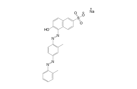 2-Naphthalenesulfonic acid, 6-hydroxy-5-[[4-(ortho-tolylazo)-ortho-tolyl]azo]-, sodium salt
