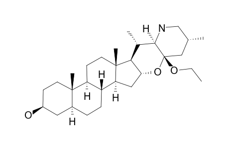 22,26-Epimino-23.beta.-ethoxy-16.alpha.,23-epoxy-5.alpha.,22.alpha.-H,25.beta.-H-cholestane-3.beta.-ol