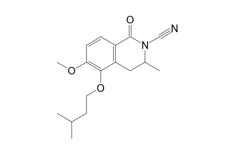 5-Isopentyloxy-3-methylcyano-6-methoxy-3,4-dihy-droisoquinolin-1(2H)-one