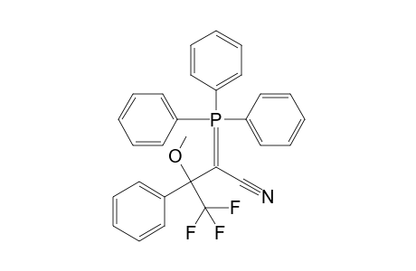 4,4,4-trifluoro-3-methoxy-3-phenyl-2-triphenylphosphoranylidene-butyronitrile