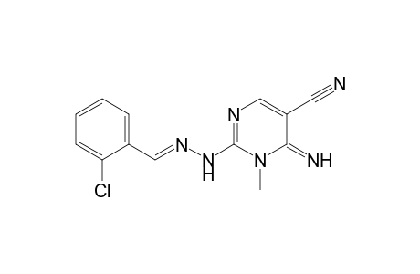 5-Pyrimidinecarbonitrile, 2-[[(2-chlorophenyl)methylene]hydrazino]-1,6-dihydro-6-imino-1-methyl-