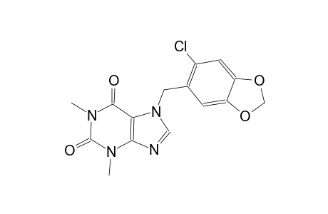 1H-purine-2,6-dione, 7-[(6-chloro-1,3-benzodioxol-5-yl)methyl]-3,7-dihydro-1,3-dimethyl-