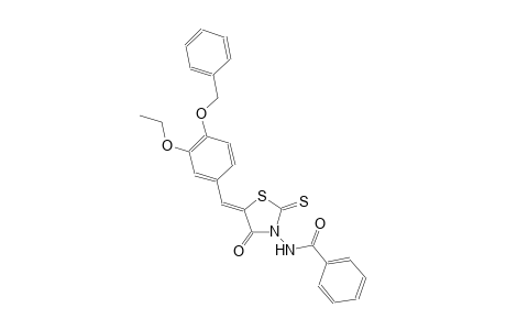 N-{(5Z)-5-[4-(benzyloxy)-3-ethoxybenzylidene]-4-oxo-2-thioxo-1,3-thiazolidin-3-yl}benzamide