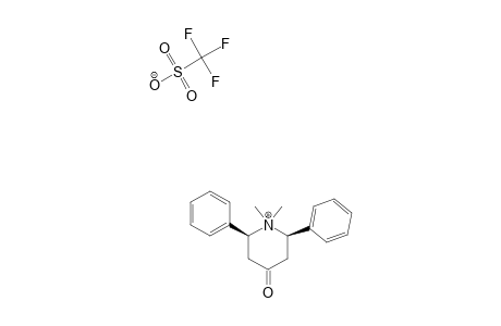 (2R,6S)-1,1-dimethyl-2,6-diphenylpiperidin-1-ium-4-one; trifluoromethanesulfonate