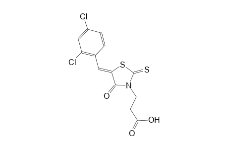 3-[(5Z)-5-(2,4-dichlorobenzylidene)-4-oxo-2-thioxo-1,3-thiazolidin-3-yl]propanoic acid
