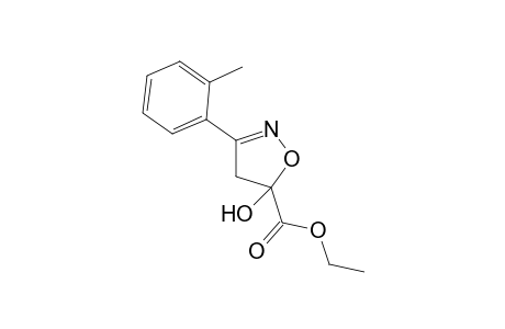 Ethyl 4,5-dihydro-5-hydroxy-3-(2-methylphenyl)isoxazole-5-carboxylate