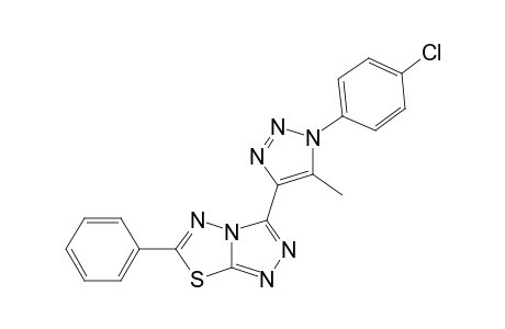 6-PHENYL-3-(1-PARA-CHLOROPHENYL-5-METHYL-1,2,3-TRIAZOL-4-YL)-S-TRIAZOLO-[3,4-B]-1,3,4-THIADIAZOLE