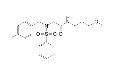 N-(3-methoxypropyl)-2-[(4-methylbenzyl)(phenylsulfonyl)amino]acetamide