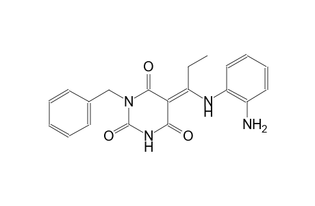 (5E)-5-[1-(2-Aminoanilino)propylidene]-1-benzyl-2,4,6(1H,3H,5H)-pyrimidinetrione