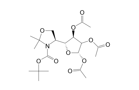 3-Oxazolidinecarboxylic acid, 2,2-dimethyl-4-[3,4,5-tris(acetyloxy)tetrahydro-2-furanyl]-, 1,1-dimethylethyl ester, [2R-[2.alpha.(R*),3.beta.,4.beta.,5.alpha.]]-