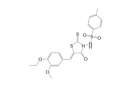 N-[(5Z)-5-(4-ethoxy-3-methoxybenzylidene)-4-oxo-2-thioxo-1,3-thiazolidin-3-yl]-4-methylbenzenesulfonamide