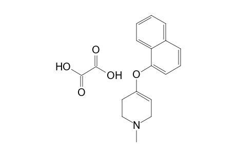 1-Methyl-4-(.alpha.-naphthoxy)-1,2,3,6-tetrahydropyridine oxolate