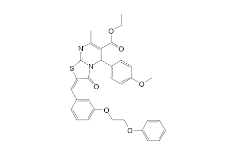 (2E)-3-keto-5-(4-methoxyphenyl)-7-methyl-2-[3-(2-phenoxyethoxy)benzylidene]-5H-thiazolo[3,2-a]pyrimidine-6-carboxylic acid ethyl ester