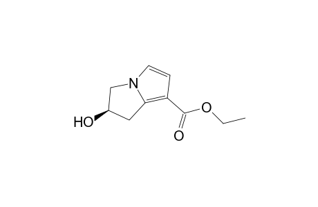 1H-Pyrrolizine-7-carboxylic acid, 2,3-dihydro-2-hydroxy-, ethyl ester, (R)-