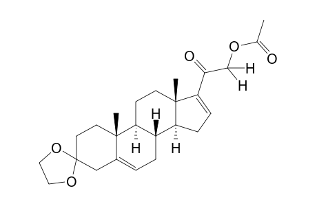 21-Hydroxypregna-5,16-diene-3, 20-dione, cyclic 3-(ethylene acetal), acetate