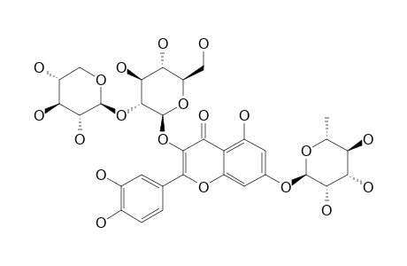 QUERCETIN-3-O-BETA-D-[BETA-D-XYLOPYRANOSYL-(1->2)-GLUCOPYRANOSYL]-7-O-ALPHA-L-RHAMNOPYRANOSIDE