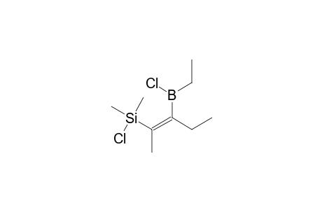 Chloro((1E)-2-[chloro(ethyl)boryl]-1-methyl-1-butenyl)dimethylsilane