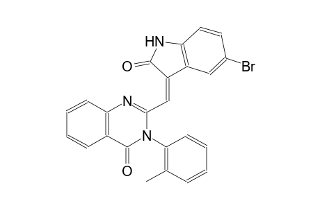2-[(Z)-(5-bromo-2-oxo-1,2-dihydro-3H-indol-3-ylidene)methyl]-3-(2-methylphenyl)-4(3H)-quinazolinone