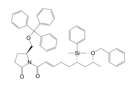 (5S)-1-[(E,6S,8R)-6-[dimethyl(phenyl)silyl]-1-oxo-8-phenylmethoxynon-2-enyl]-5-[(triphenylmethyl)oxymethyl]-2-pyrrolidinone