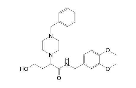 2-(4-benzylpiperazin-1-yl)-N-[(3,4-dimethoxyphenyl)methyl]-4-hydroxy-butanamide