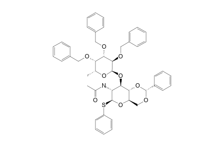 PHENYL-2,3,4-TRI-O-BENZYL-ALPHA-L-FUCOPYRANOSYL-(1->3)-2-ACETAMIDO-4,6-O-BENZYLIDENE-2-DEOXY-1-THIO-BETA-D-GLUCOPYRANOSIDE