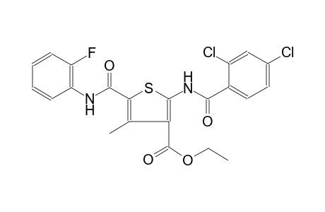 3-thiophenecarboxylic acid, 2-[(2,4-dichlorobenzoyl)amino]-5-[[(2-fluorophenyl)amino]carbonyl]-4-methyl-, ethyl ester