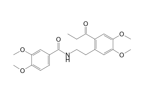 N-{.beta.-[3',4'-Dimethoxy-6'-(1"-oxopropyl)phenyl]ethyl}-3,4-dimethoxybenzamide
