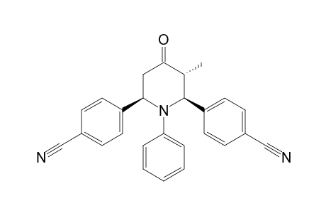 trans, cis-2,6-bis(4-acetonitrilephenyl)-3-methyl-1-phenylpiperidin-4-one