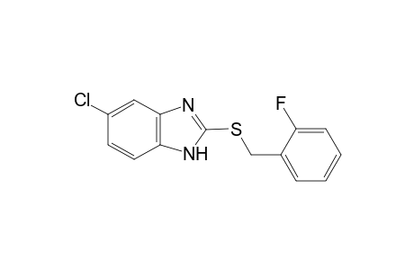 1H-1,3-Benzimidazole, 5-chloro-2-[[(2-fluorophenyl)methyl]thio]-