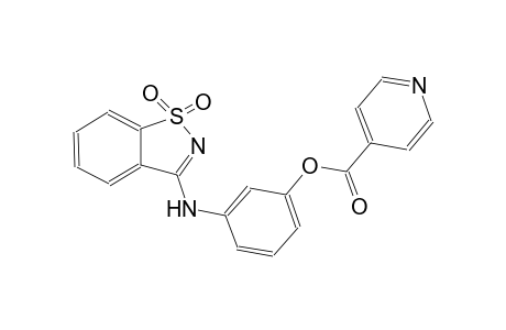 4-pyridinecarboxylic acid, 3-[(1,1-dioxido-1,2-benzisothiazol-3-yl)amino]phenyl ester