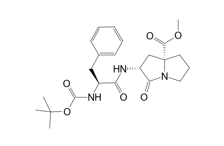 Methyl (2R,7aR)-(2S,7aS)-2-({(2S)-2-[(tert-Butoxycarbonyl)amino-3-phenylpropanoyl}amino)-3-oxotetrahydro-1H-pyrrolizine-7a(5H)-carboxylate