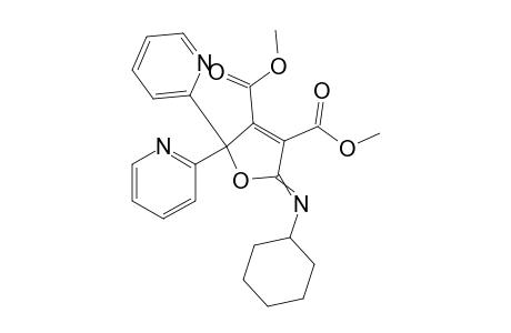 Dimethyl 5-(cyclohexylimino)-2,5-dihydro-2,2-di-(2-pyridyl)-3,4-furandicarboxylate