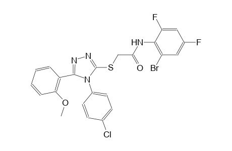 N-(2-bromo-4,6-difluorophenyl)-2-{[4-(4-chlorophenyl)-5-(2-methoxyphenyl)-4H-1,2,4-triazol-3-yl]sulfanyl}acetamide