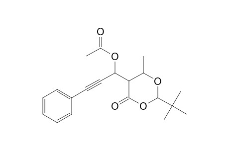 2-(t-Butyl)-5-(1'-acetoxy-3'-phenylprop-2'-ynyl)-6-methyl-1,3-dioxan-4-one