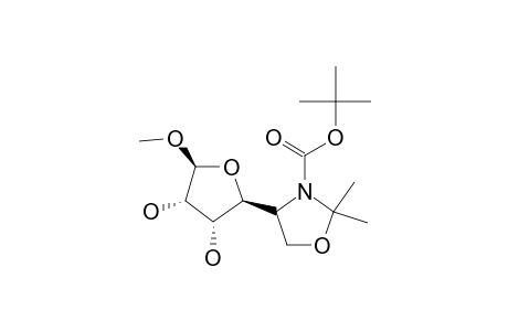 1,1-DIMETHYLETHYL-[2R-[2-ALPHA-(R*),3-BETA,4-BETA-5-ALPHA]]-4-(3,4-DIHYDROXYTETRAHYDRO-5-METHOXY-2-FURANYL)-2,2-DIMETHYL-3-OXAZOLIDINECARBOXYLATE